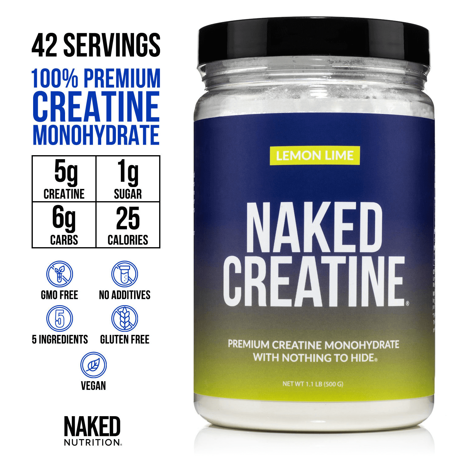 Lemon Lime Creatine Monohydrate Powder - Lemon Lime