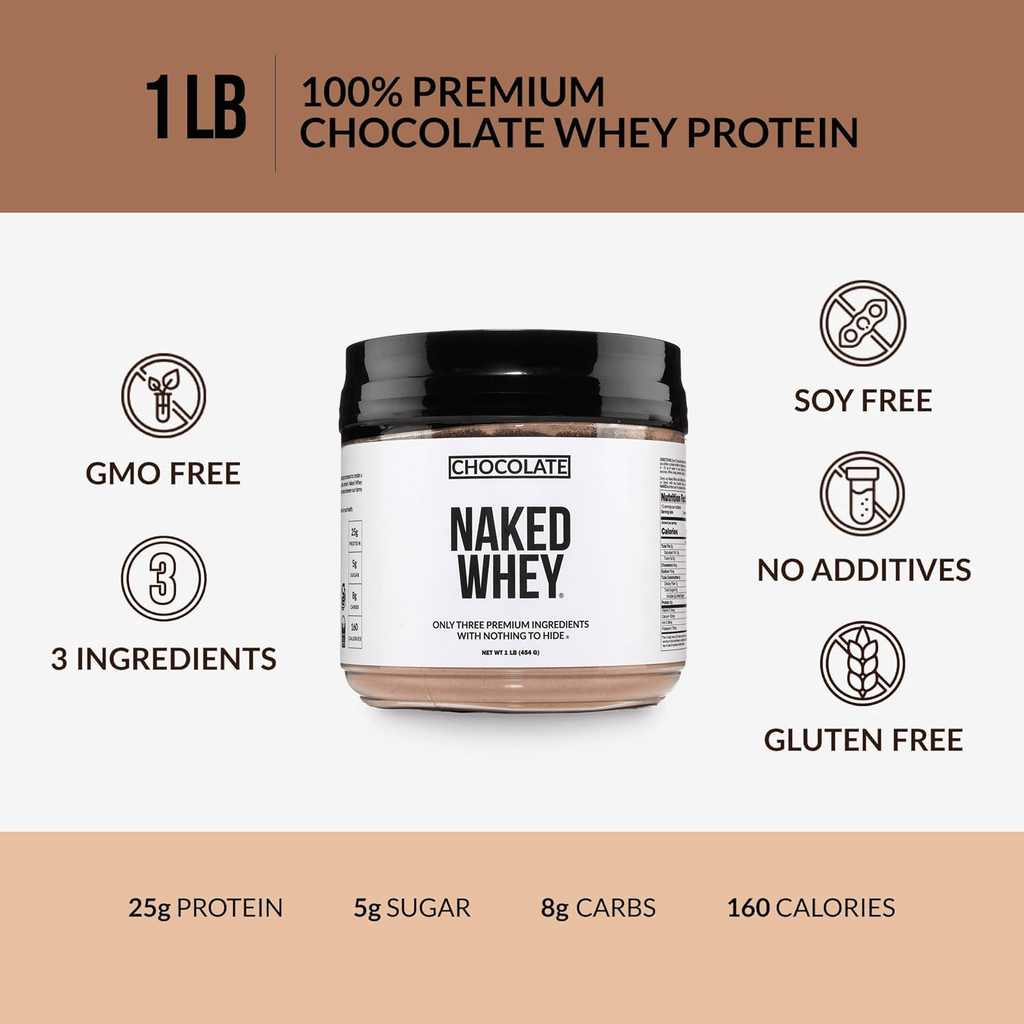 Chocolate Whey Protein Powder 1lb - Chocolate